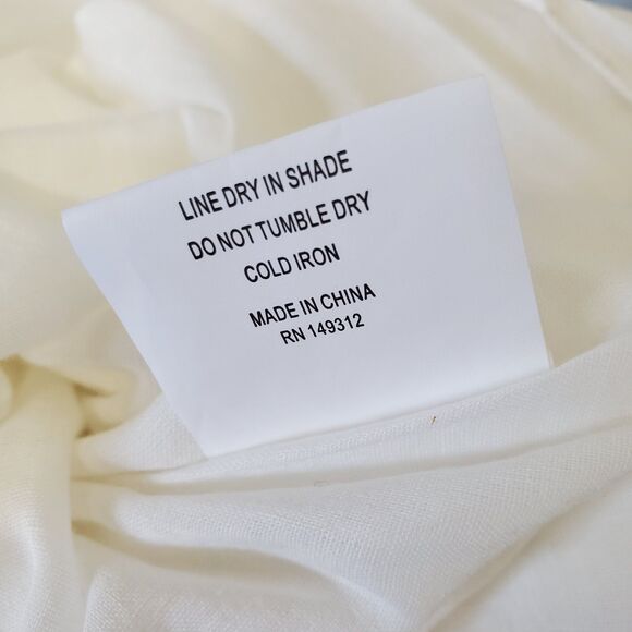 Indikah Romper Size Medium White Spaghetti Strap Cotton Blend By Angel Biba New - Picture 16 of 16